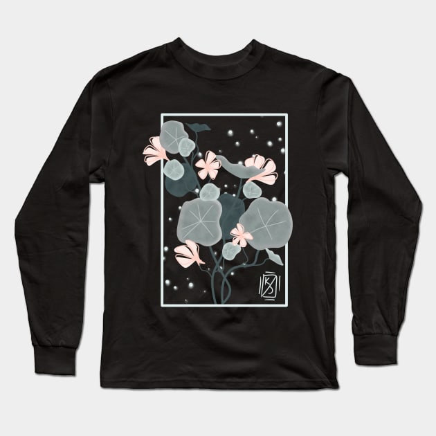 Moon Nasturtium Long Sleeve T-Shirt by Pastel.Punkk